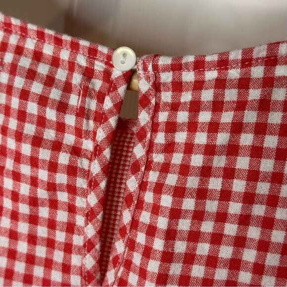 Croft & Barrow Red White Linen Blend Sleeveless Shell Top Sz L Coastal Cowgirl - Picture 5 of 8